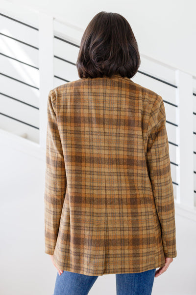 World Class Plaid Blazer - Ruby Rebellion