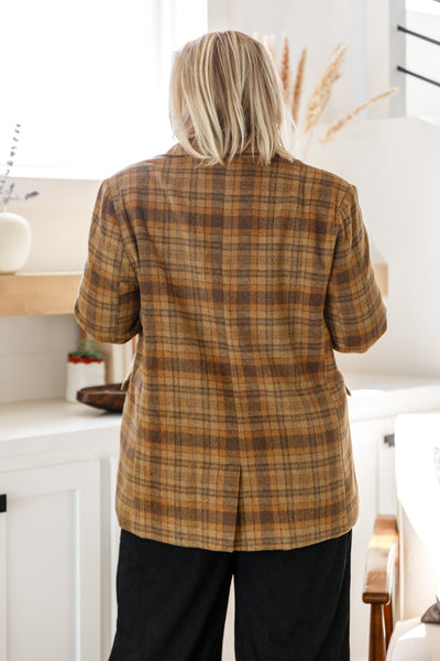 World Class Plaid Blazer - Ruby Rebellion