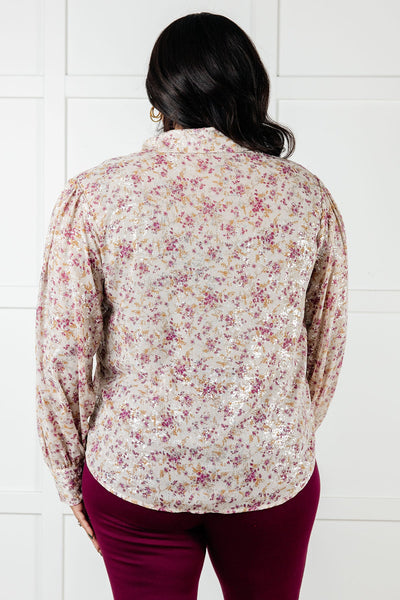 You and I Connect Floral Button Up Blouse - Ruby Rebellion