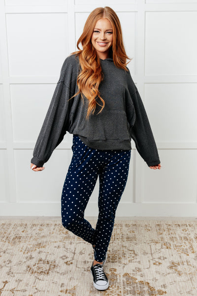 Your New Favorite Joggers in White Polka Dot - Ruby Rebellion