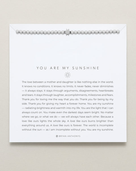 You Are My Sunshine Beaded Icon Bracelet