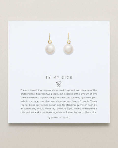 By My Side Pearl Drop Earrings