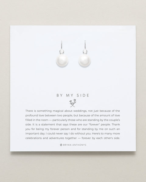By My Side Pearl Drop Earrings