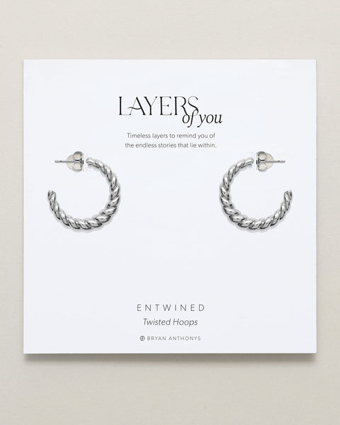 Entwined Twisted Hoop Earrings