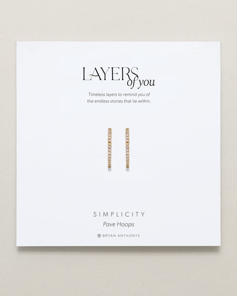 Simplicity Pave Hoop Earrings