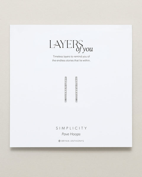 Simplicity Pave Hoop Earrings