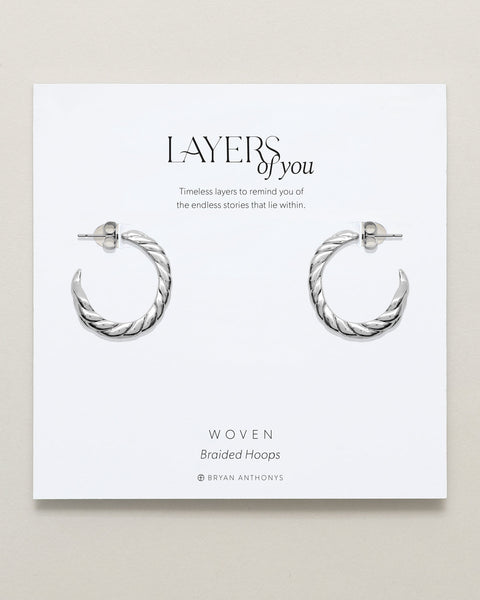 Woven Braided Hoop Earrings