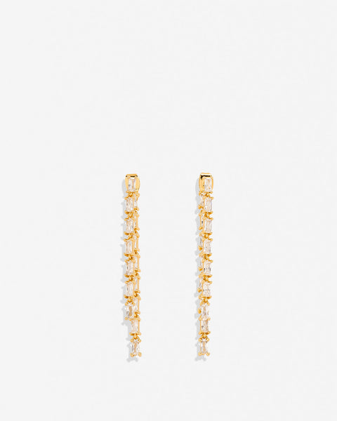 By My Side Baguette Chandelier Earrings