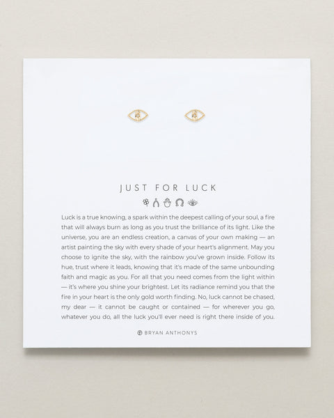 Just For Luck Evil Eye Earrings