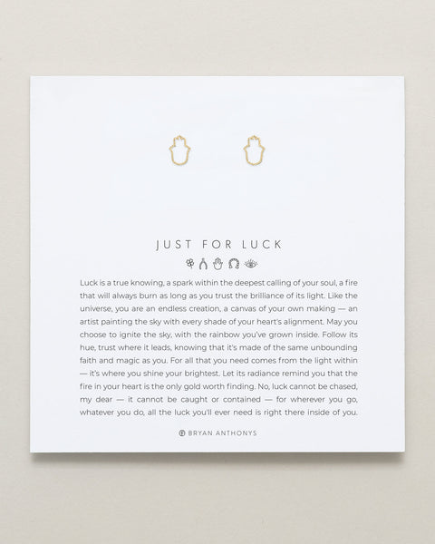 Just For Luck Hamsa Earrings