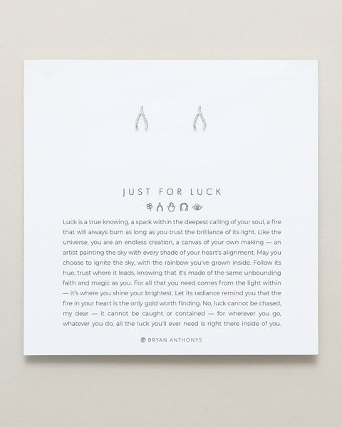 Just For Luck Wishbone Earrings