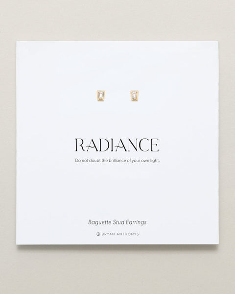 Radiance Baguette Stud Earrings