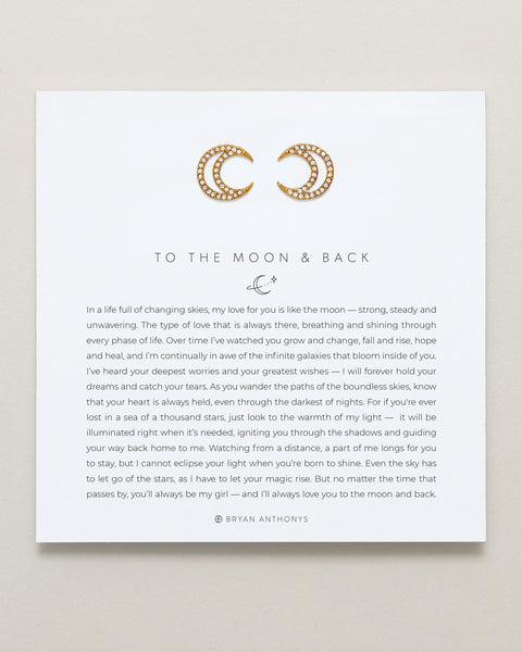 To the Moon and Back Stud Earrings