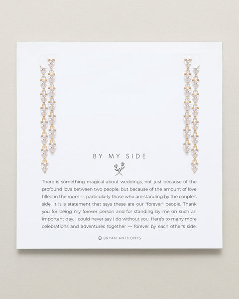 By My Side Pear Cut Chandelier Earrings