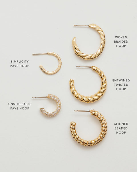 Entwined Twisted Hoop Earrings
