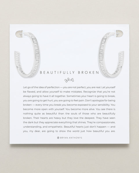 Beautifully Broken Baguette Maxi Hoop Earrings
