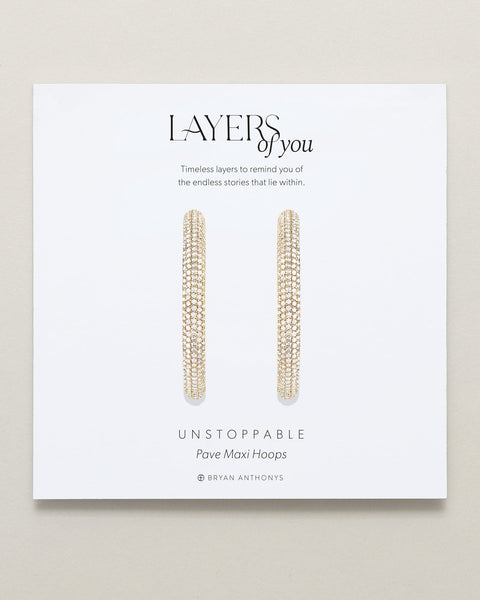 Unstoppable Pave Maxi Hoop Earrings