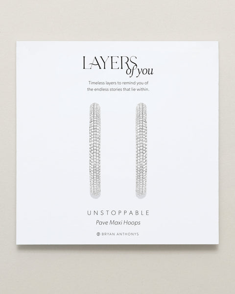 Unstoppable Pave Maxi Hoop Earrings