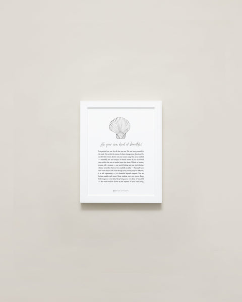Be Your Own Kind Of Beautiful Illustration with Meaning 5x7 Framed Print