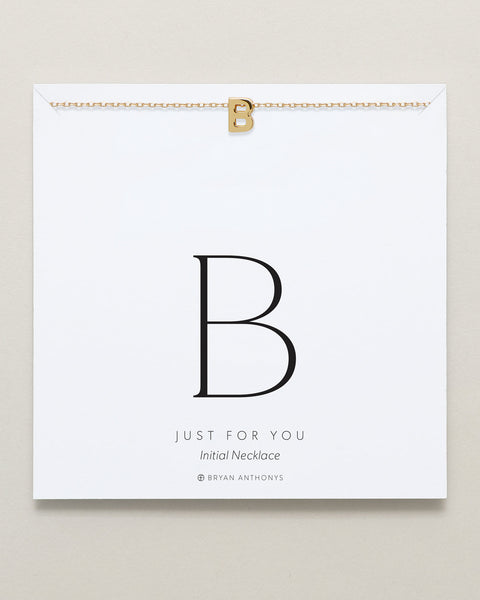 Just For You Initial Necklace — B