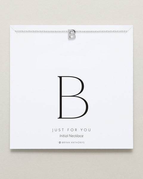 Just For You Initial Necklace — B