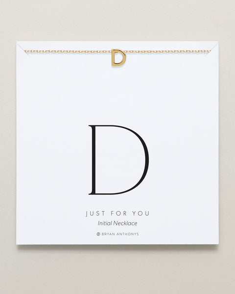 Just For You Initial Necklace — D