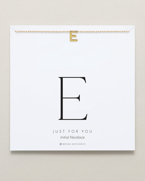 Just For You Initial Necklace — E