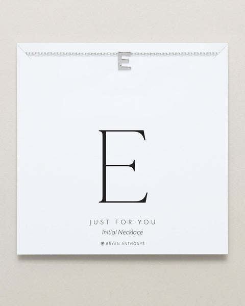 Just For You Initial Necklace — E