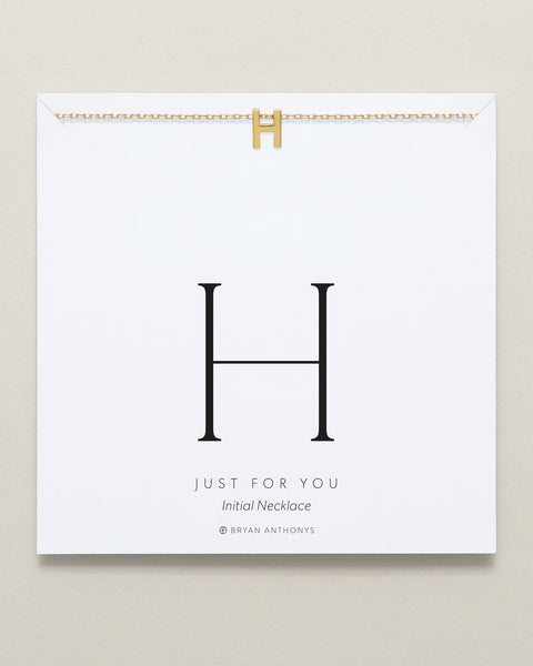 Just For You Initial Necklace — H