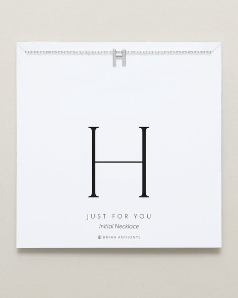 Just For You Initial Necklace — H