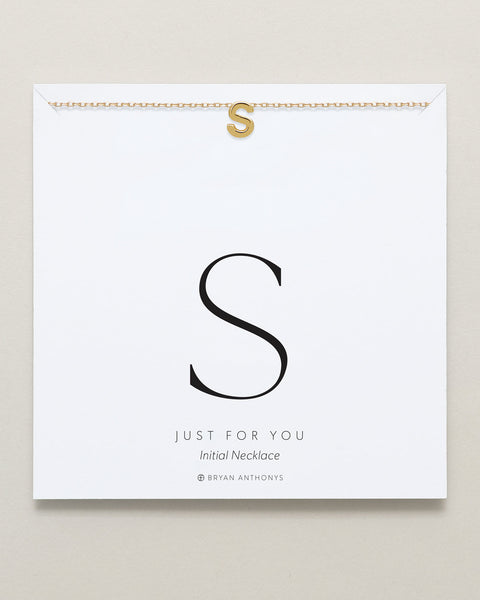 Just For You Initial Necklace — S