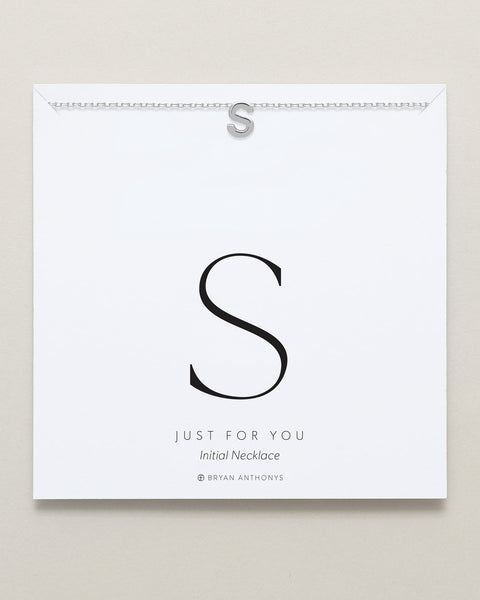 Just For You Initial Necklace — S