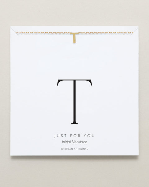 Just For You Initial Necklace — T