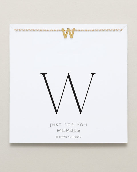 Just For You Initial Necklace — W