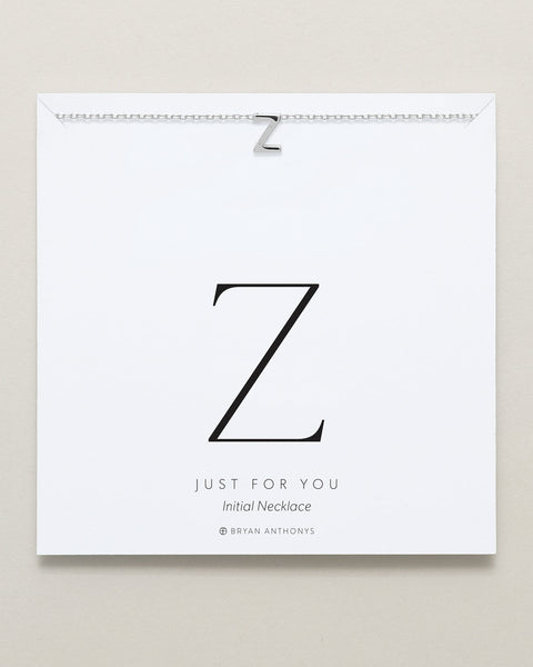 Just For You Initial Necklace — Z