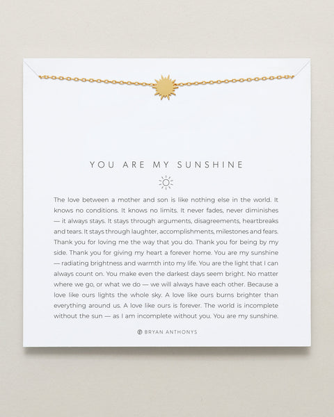 You Are My Sunshine Icon Necklace (Mother Son)