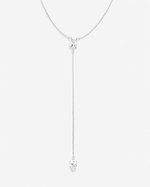 By My Side Pear Cut Lariat Necklace