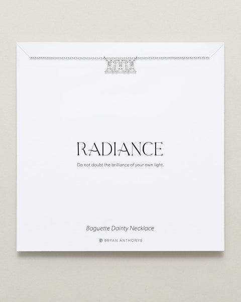 Radiance Baguette Dainty Necklace