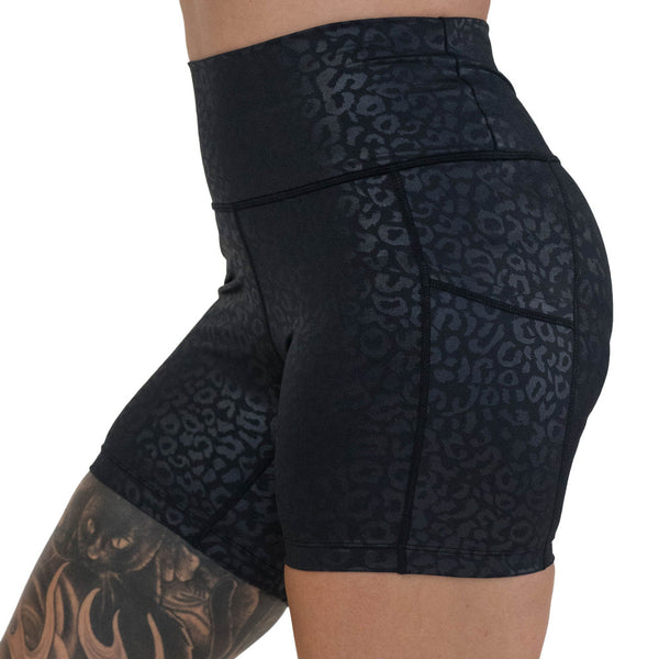 Shorts | Black Leopard