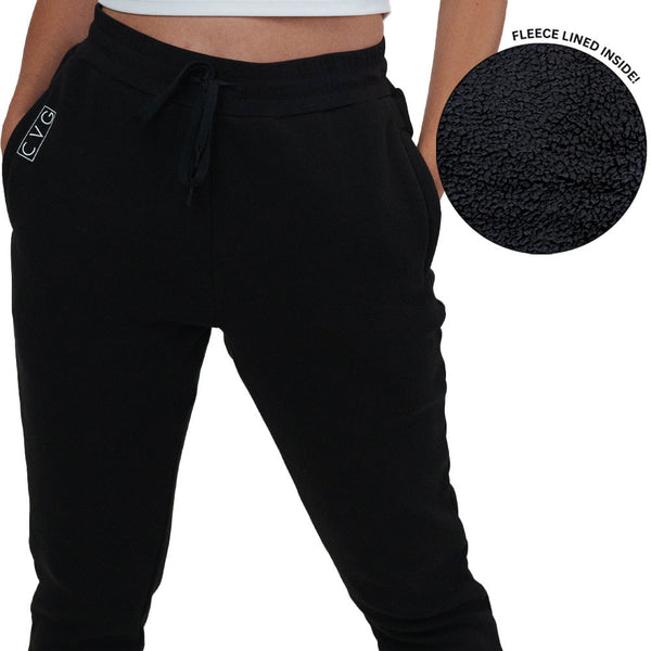 Rest Day Sweatpants | Fleece Lined | Black - Ruby Rebellion