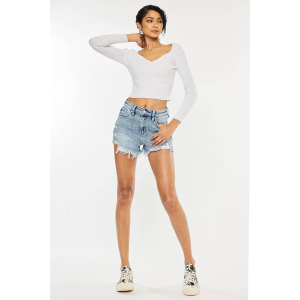 KanCan Jena High Rise Denim Shorts