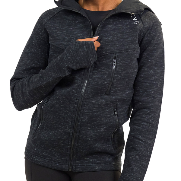 Rest Day Zip Up Sweatshirt | Charcoal - Ruby Rebellion