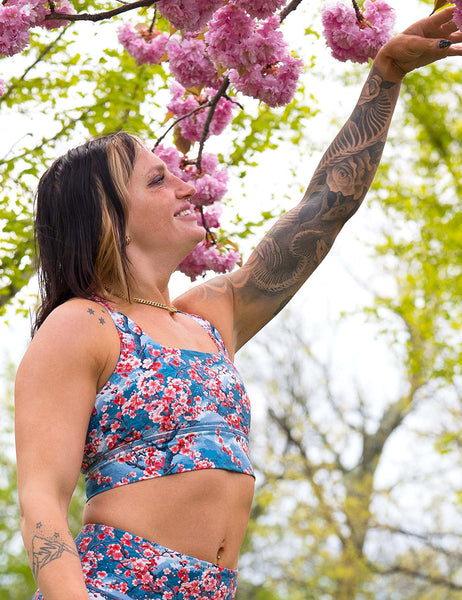 Longline Bra | Cherry Blossoms