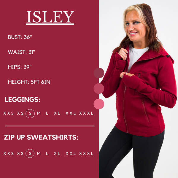 Rest Day Zip Up Sweatshirt | Dark Red - Ruby Rebellion