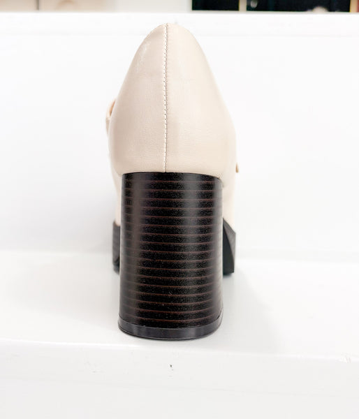 Matilda Platform Heel in Bone - Ruby Rebellion