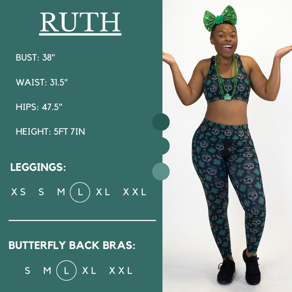 Shamrock Skulls Leggings - Ruby Rebellion