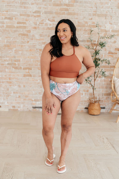 Tahiti Tropical Print Swim Bottoms - Ruby Rebellion