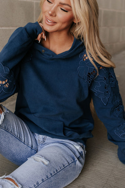 Ampersand Ave Love Story University Hoodie in Midnight Blue - Shipping 12/15/2024