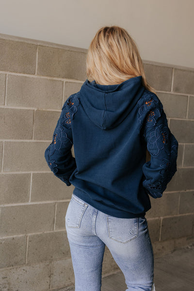 Ampersand Ave Love Story University Hoodie in Midnight Blue - Shipping 12/15/2024