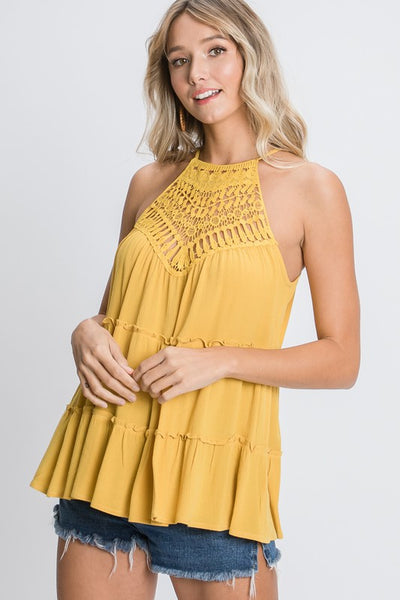 SunShine Crochet Racer Neck Tank